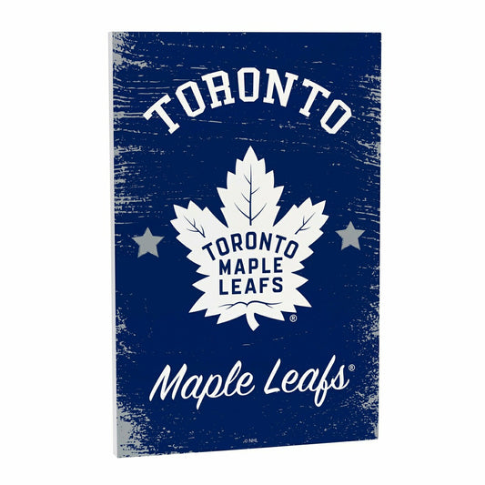 Team Sports America Recommended - Toronto Maple Leafs Wood Wall Sign, 16x24
