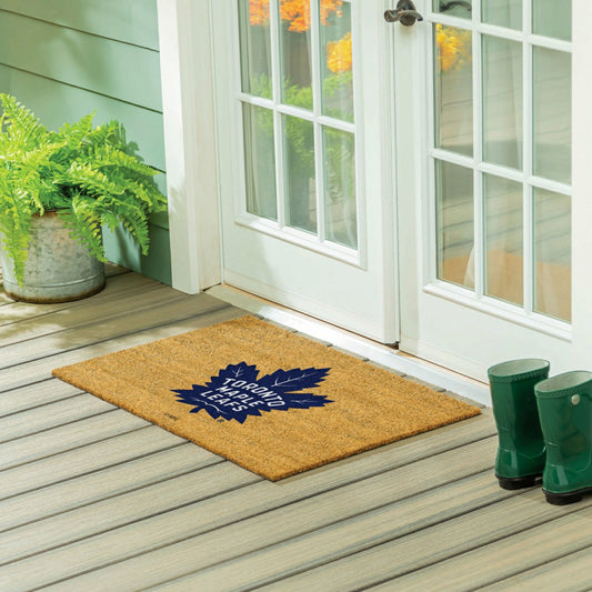 Team Sports America Best Seller - Toronto Maple Leafs Large Full Color Coir Mat, 36"x24"