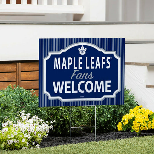 Team Sports America Recommended - Toronto Maple Leafs Coroplast Yard Sign, "Fans Welcome"