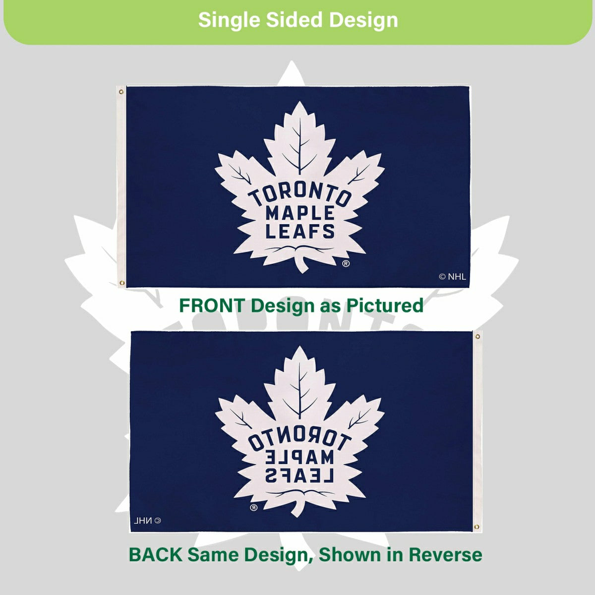 Team Sports America Trending - Toronto Maple Leafs Single Sided Flag with 2 Grommets, 3'x5'
