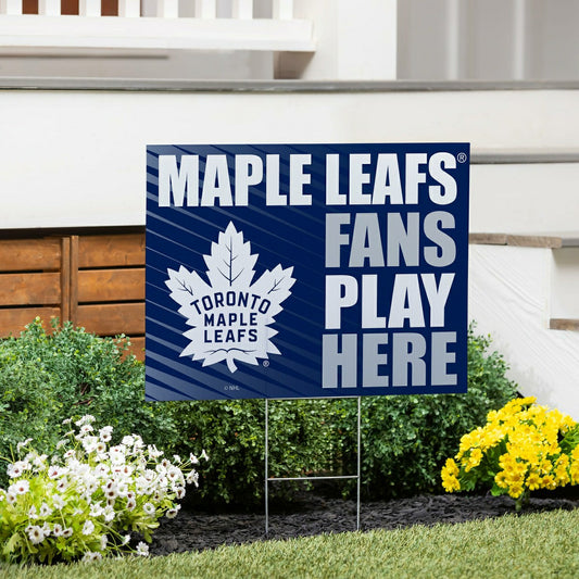 Team Sports America Recommended - Toronto Maple Leafs Coroplast Yard Sign "Fans Play Here"
