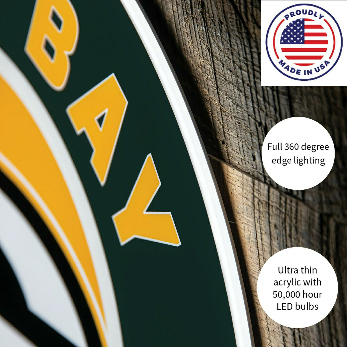 Team Sports America Classic - Washington Capitals LED Wall Decor, Glazelite, Logo