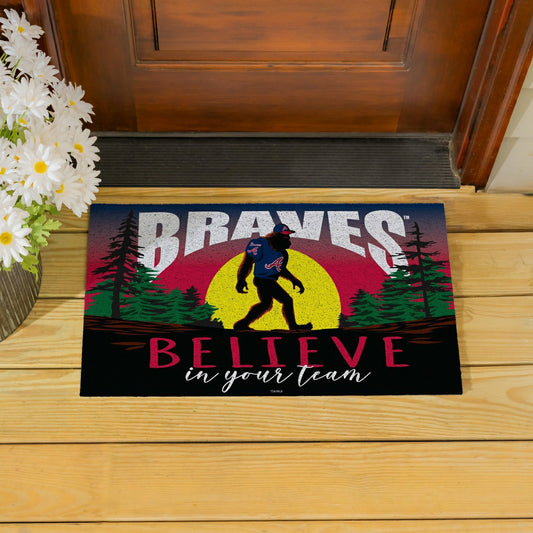 Team Sports America Everyday - Atlanta Braves Bigfoot PVC Mat, 28"x16"