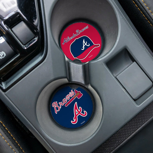 Team Sports America Everyday - Atlanta Braves Car Coaster Set, 2pc