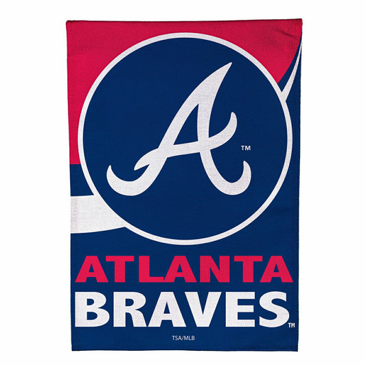 Team Sports America Best Seller - Atlanta Braves Burlap Garden Flag