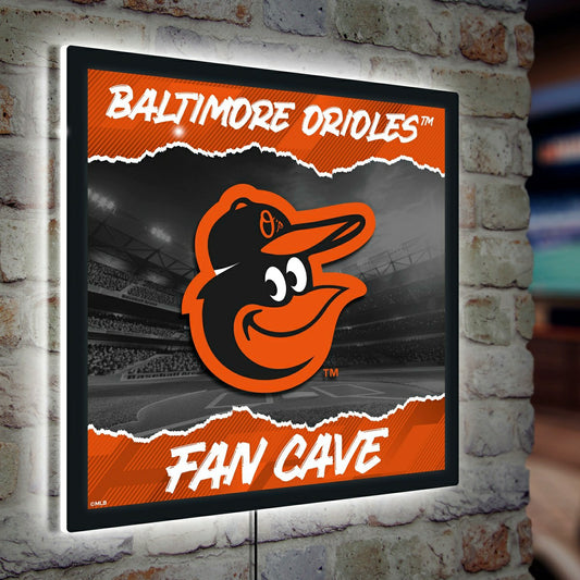 Team Sports America Exclusive - Baltimore Orioles 23"H x 23"L LED Wall Decor, Edgelite, Square