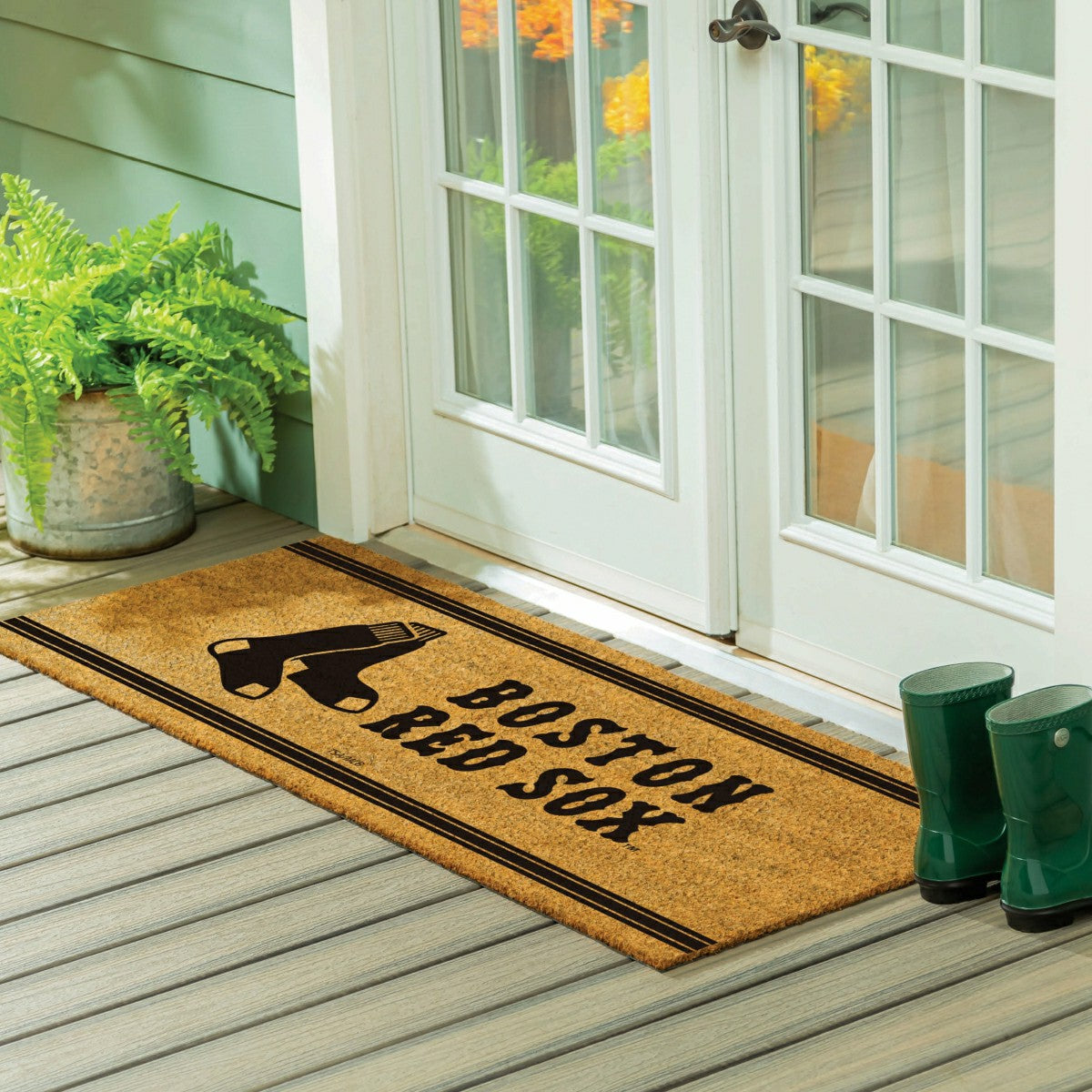 Team Sports America Recommended - Boston Red Sox Extra Large One Color Coir Mat, 60"x24"