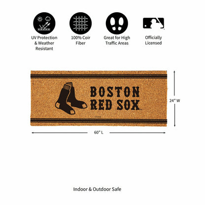 Team Sports America Recommended - Boston Red Sox Extra Large One Color Coir Mat, 60"x24"