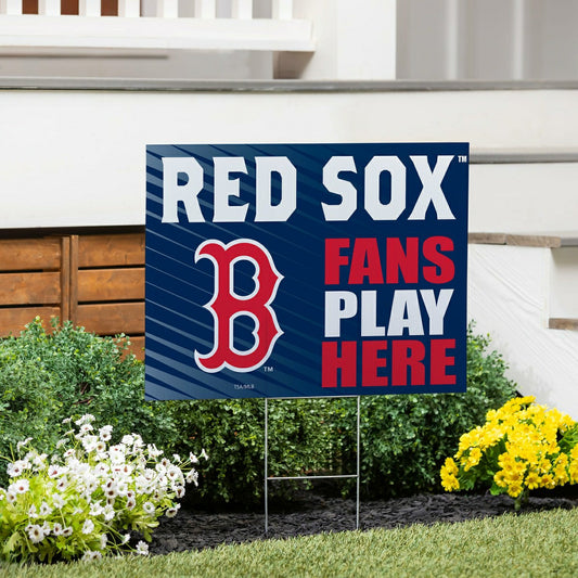 Team Sports America Value - Boston Red Sox Coroplast Yard Sign "Fans Play Here"