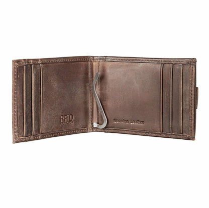 Team Sports America Exclusive - Boston Red Sox Front Pocket Wallet w/ RFID Blocking Brown
