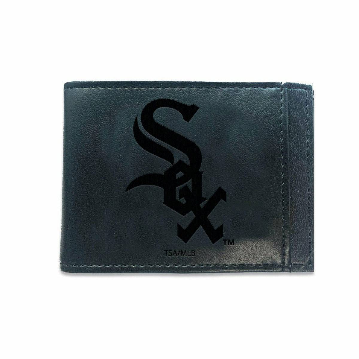 Team Sports America Best Seller - Chicago White Sox Front Pocket Wallet w/ RFID Blocking Black