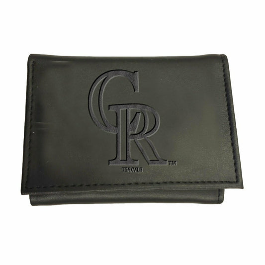Team Sports America Best Seller - Colorado Rockies Tri-Fold Wallet Black