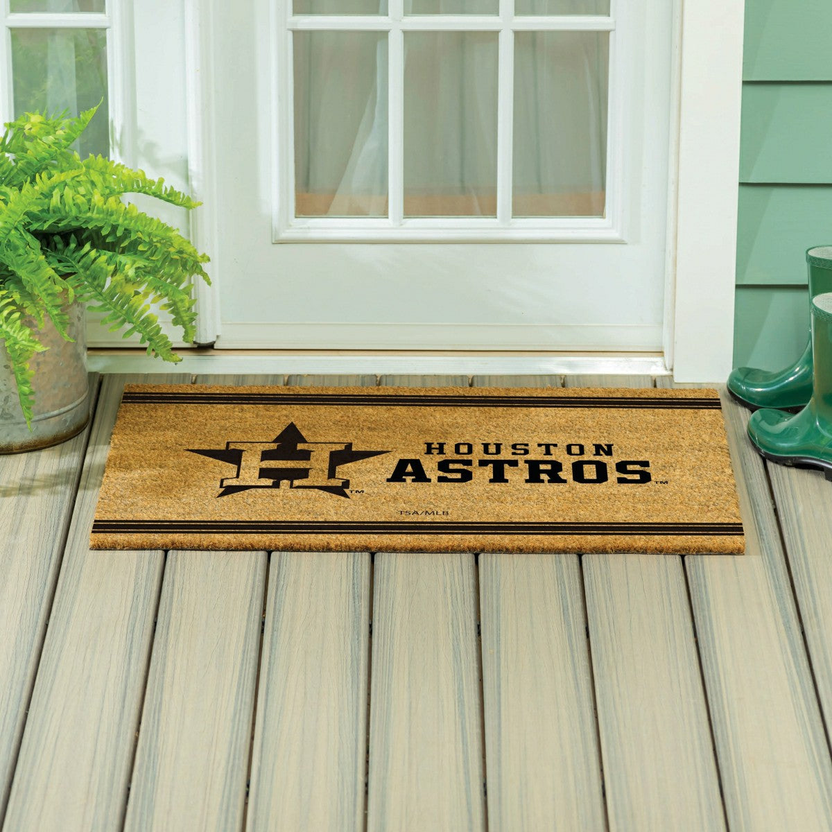 Team Sports America Exclusive - Houston Astros Large One Color Coir Mat, 36"x24"