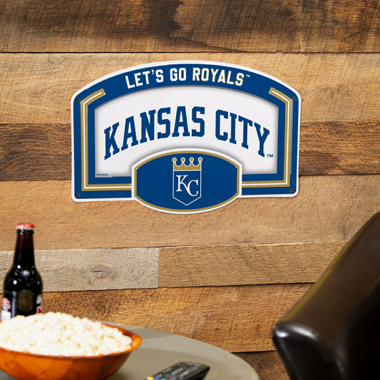Team Sports America Exclusive - Kansas City Royals USA Embossed Steel Wall Sign, 11" x 17"