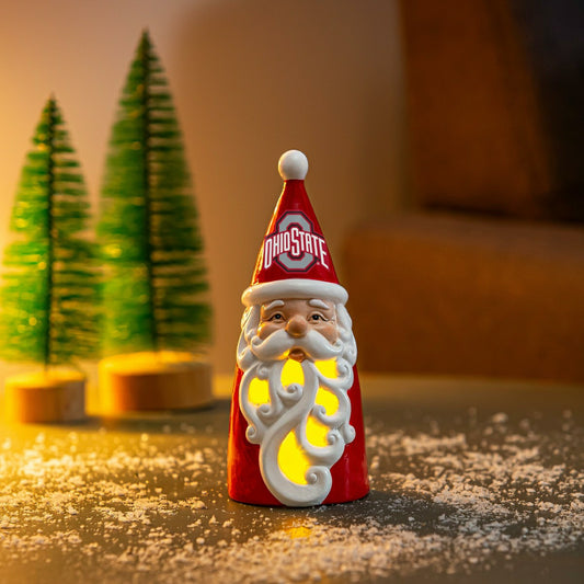 Team Sports America Value - Ohio State University Santa LED Statuary, 8"
