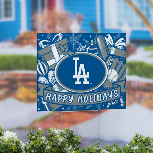 Team Sports America Exclusive - Los Angeles Dodgers Yard Sign, Holiday