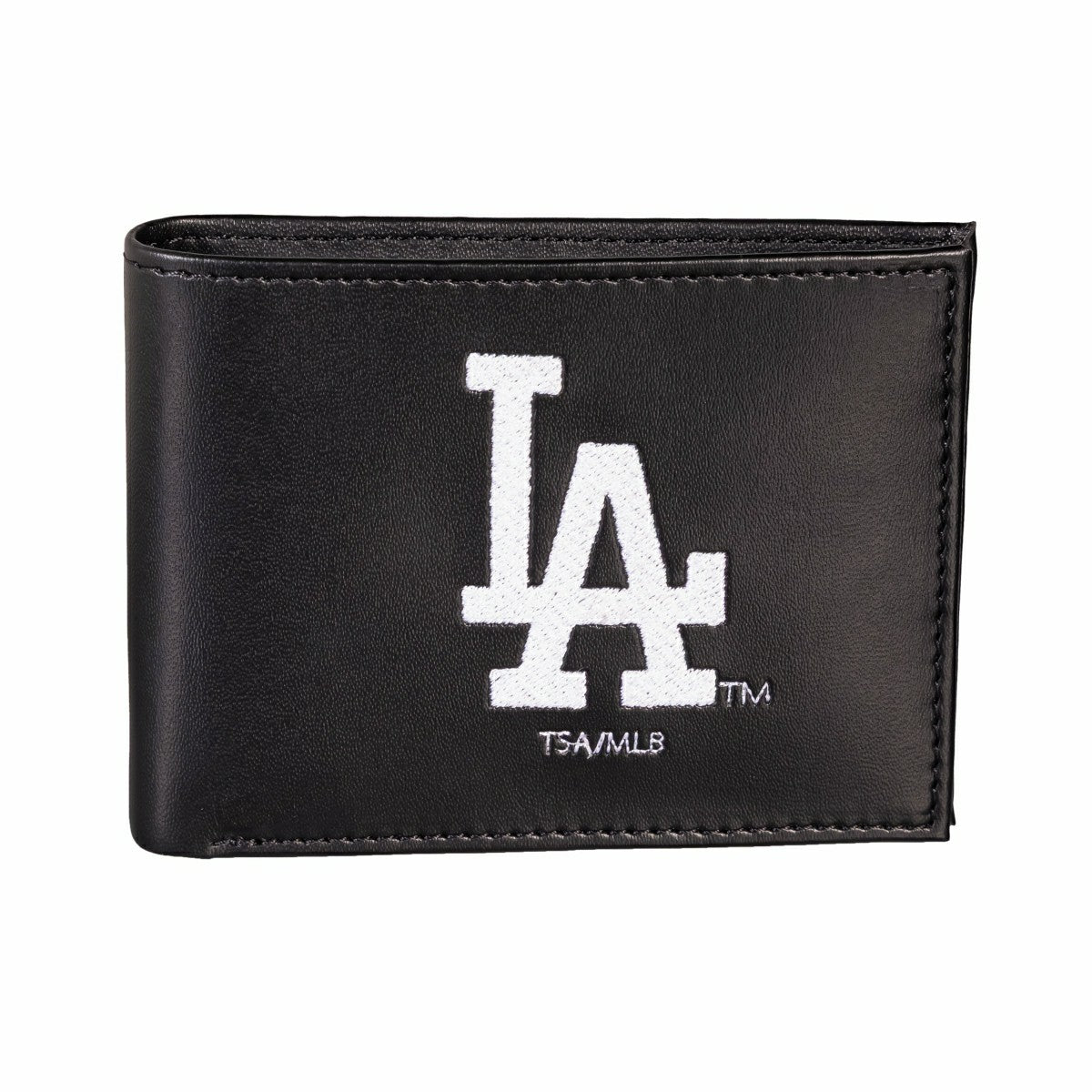 Team Sports America Essential - Los Angeles Dodgers Black Bi-Fold Embroidered Wallet w/ RFID Blocking
