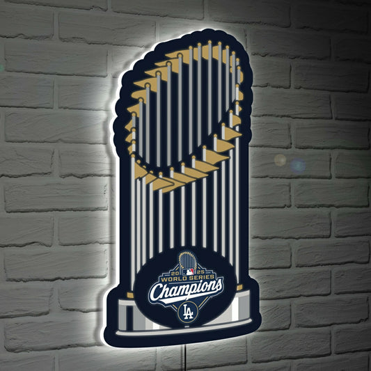 Team Sports America Best Seller - Los Angeles Dodgers, World Series 2025 LED Wall Decor, Edgelite, Shape