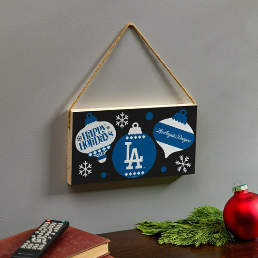 Team Sports America Everyday - Los Angeles Dodgers Holiday Wood Wall Sign, 6x11