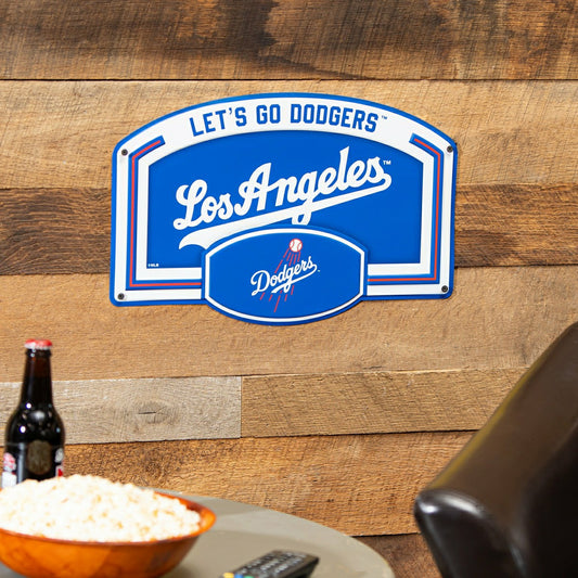 Team Sports America Best Seller - Los Angeles Dodgers USA Embossed Steel Wall Sign, 11" x 17"
