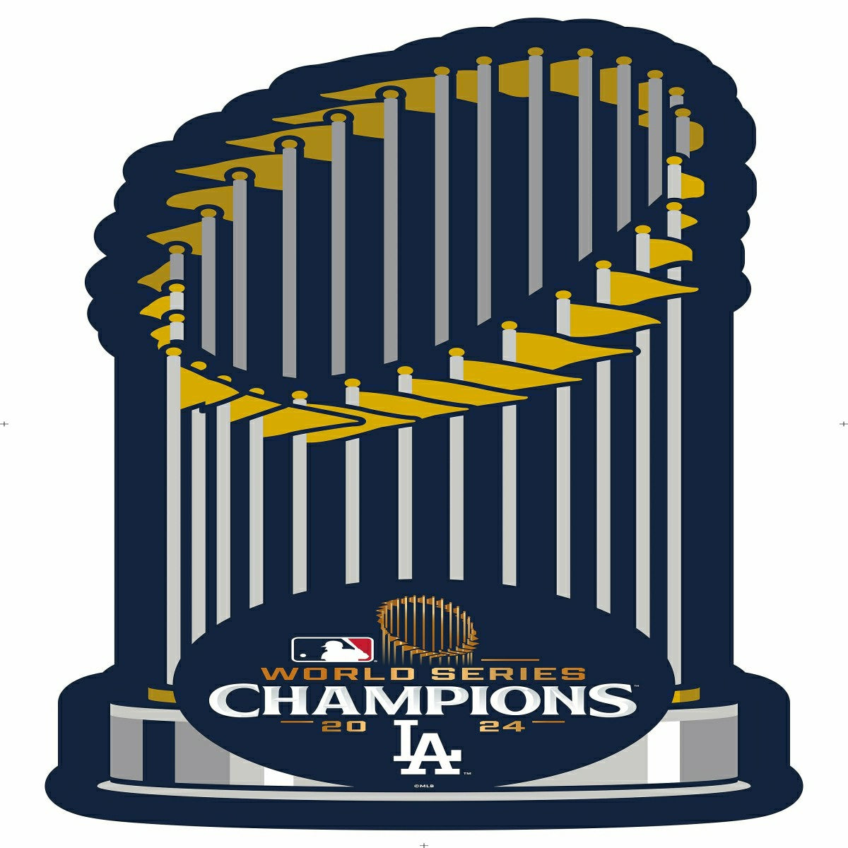 Team Sports America Everyday - Los Angeles Dodgers LED Wall Decor, Edgelite, WS24 Champions, Trophy S
