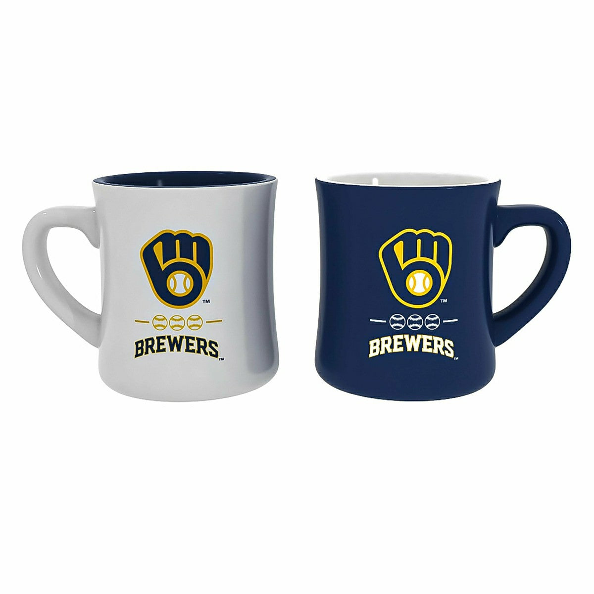 Team Sports America Value - Milwaukee Brewers 10oz Ceramic Cup Set, 2pc