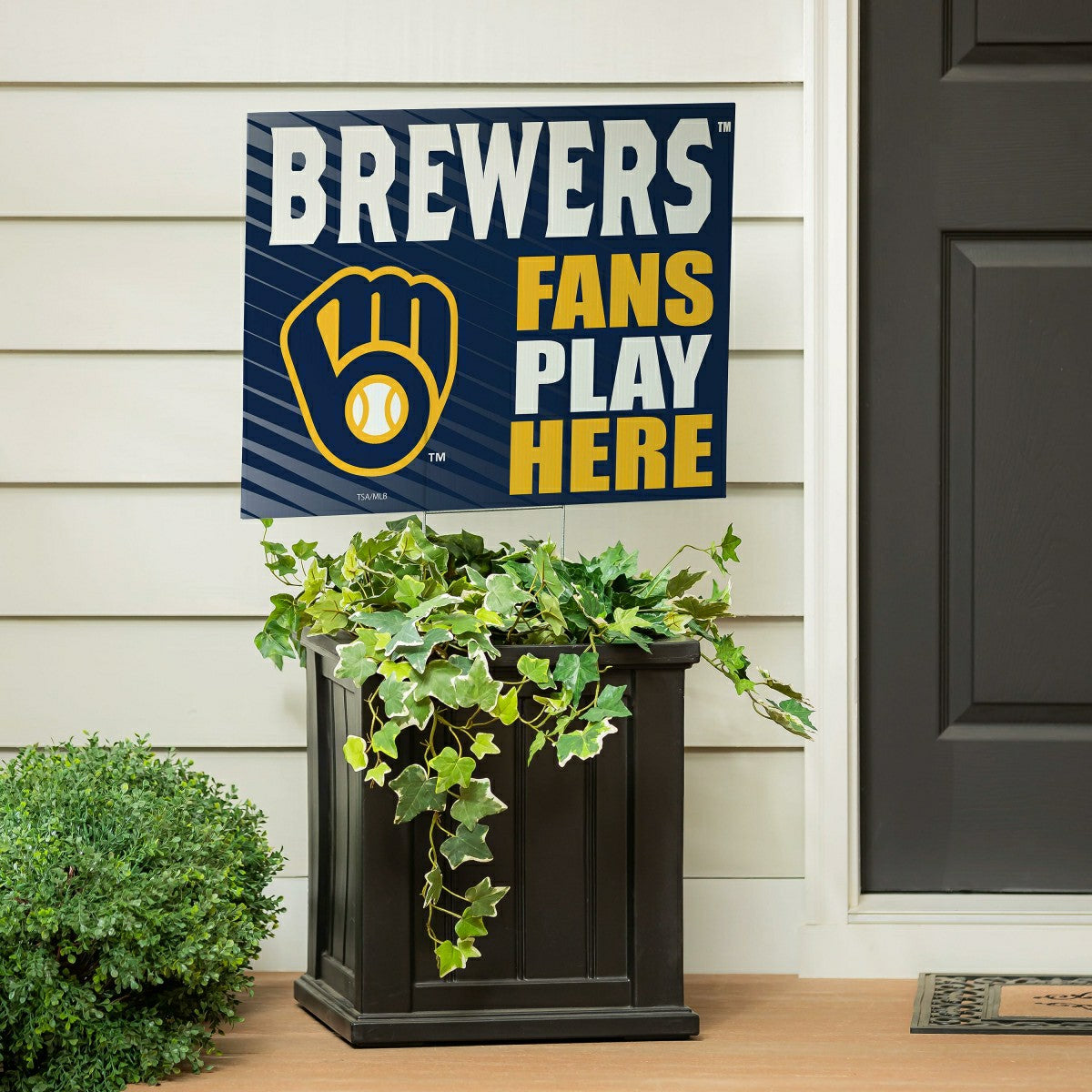 Team Sports America Everyday - Milwaukee Brewers Coroplast Yard Sign "Fans Play Here"