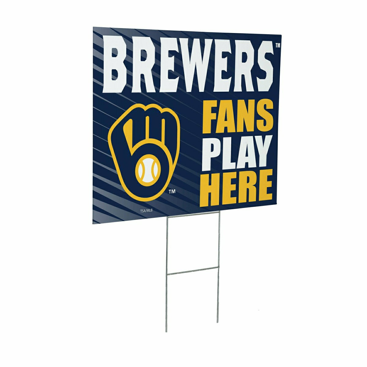 Team Sports America Everyday - Milwaukee Brewers Coroplast Yard Sign "Fans Play Here"