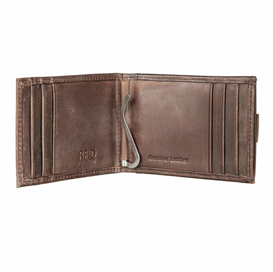 Team Sports America Classic - Minnesota Twins Front Pocket Wallet w/ RFID Blocking Brown