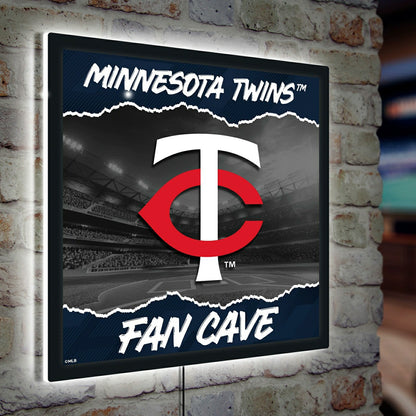 Team Sports America Trending - Minnesota Twins 23"H x 23"L LED Wall Decor, Edgelite, Square