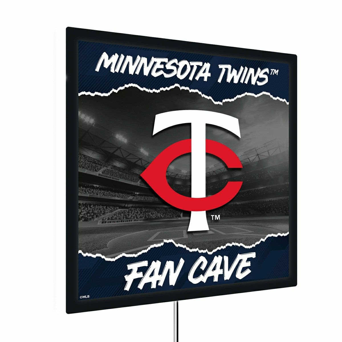 Team Sports America Trending - Minnesota Twins 23"H x 23"L LED Wall Decor, Edgelite, Square