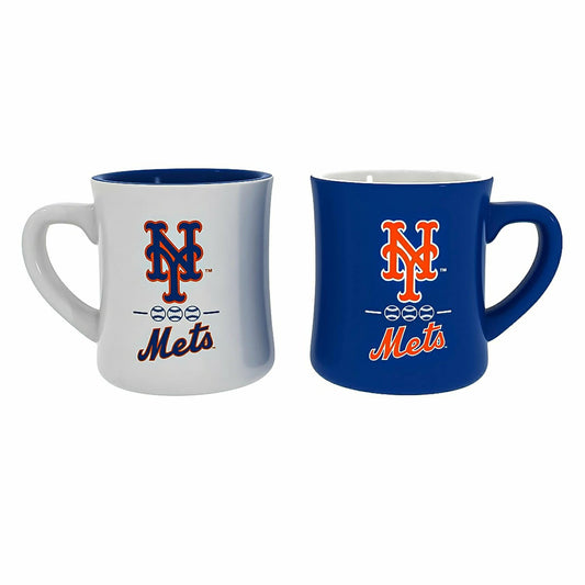 Team Sports America Everyday - New York Mets 10oz Ceramic Cup Set, 2pc