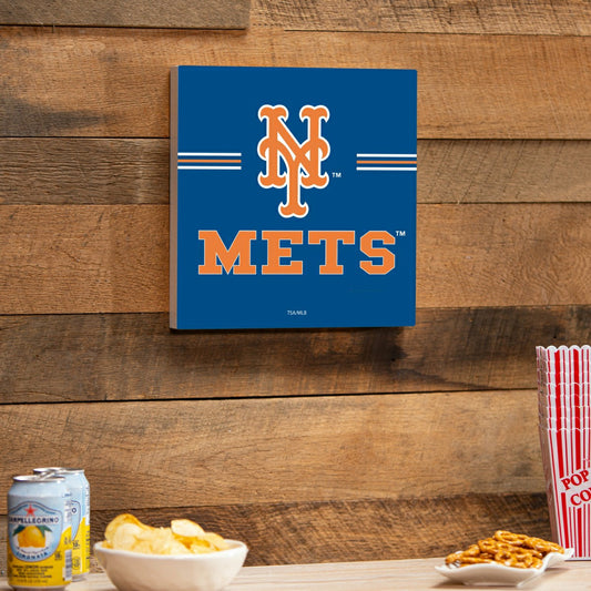 Team Sports America Essential - New York Mets Wood Wall Sign, 12x12
