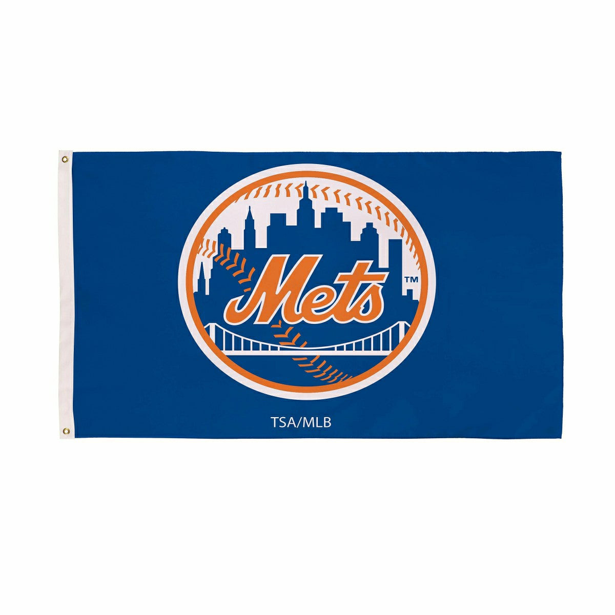 Team Sports America Classic - New York Mets Single Sided Flag w/ 2 Grommets, 3'x5'
