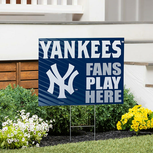 Team Sports America Best Seller - New York Yankees Coroplast Yard Sign "Fans Play Here"