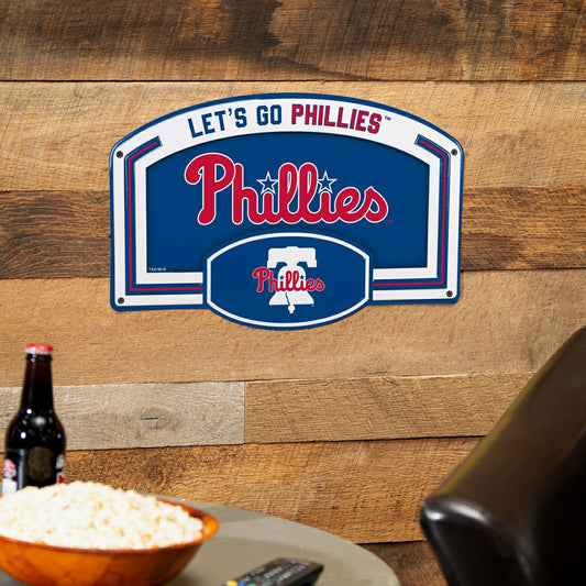 Team Sports America Exclusive - Philadelphia Phillies USA Embossed Steel Wall Sign, 11" x 17"