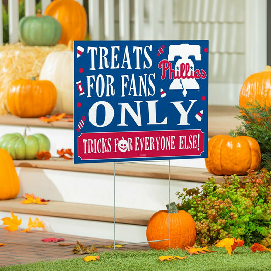 Team Sports America Signature - Philadelphia Phillies Yard Sign, Halloween Treats for Fans