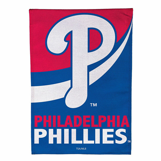 Team Sports America Essential - Philadelphia Phillies Burlap Garden Flag