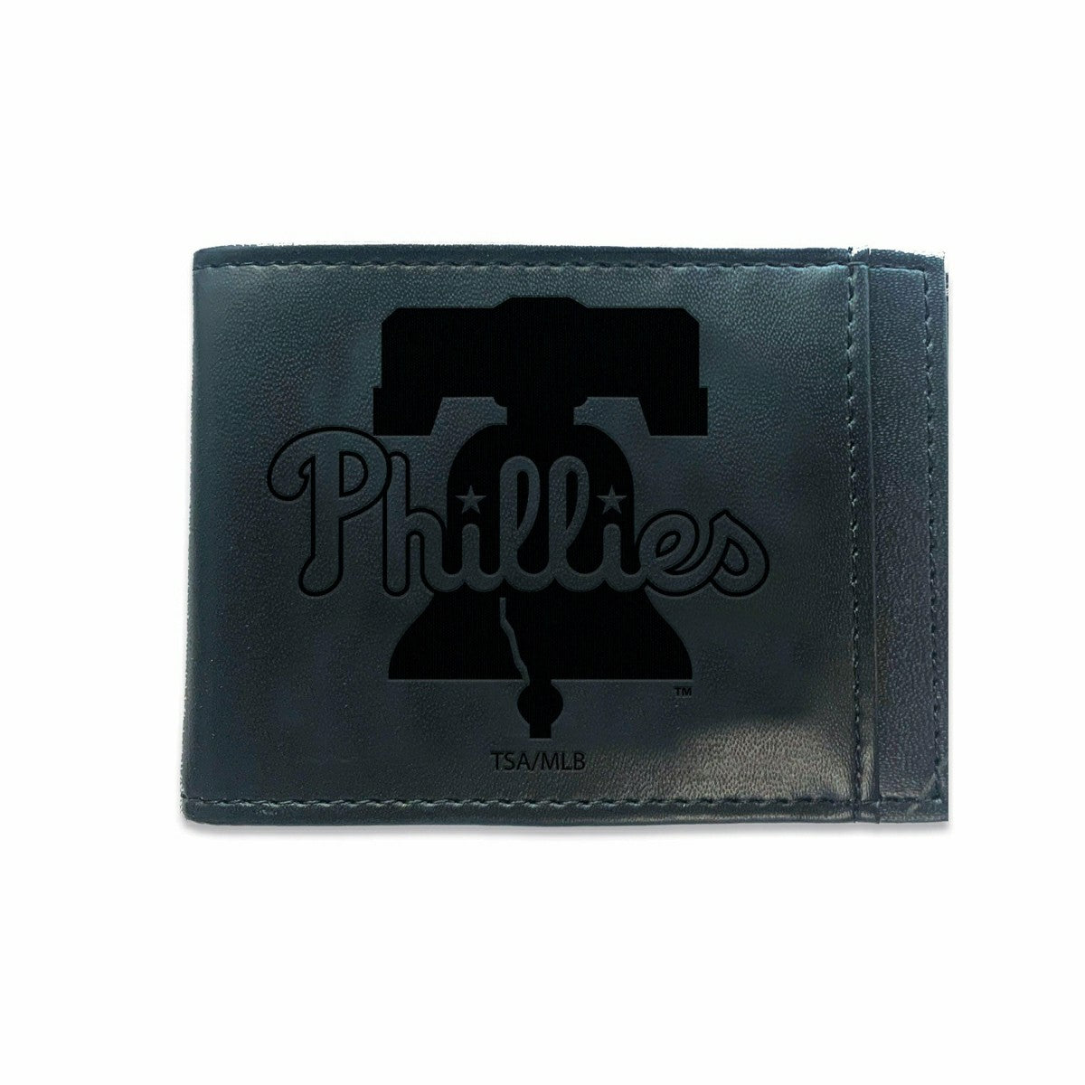 Team Sports America Exclusive - Philadelphia Phillies Front Pocket Wallet w/ RFID Blocking Black