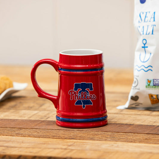 Team Sports America Essential - Philadelphia Phillies Ceramic Stein Cup, 24oz
