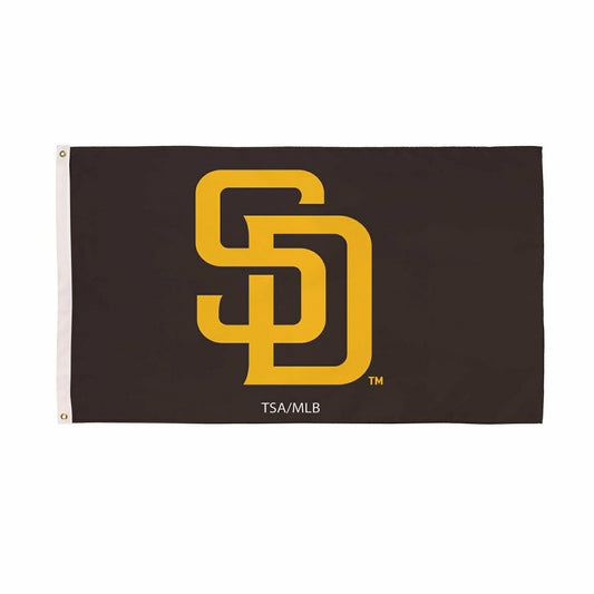 Team Sports America Signature - San Diego Padres Single Sided Flag w/ 2 Grommets, 3'x5'