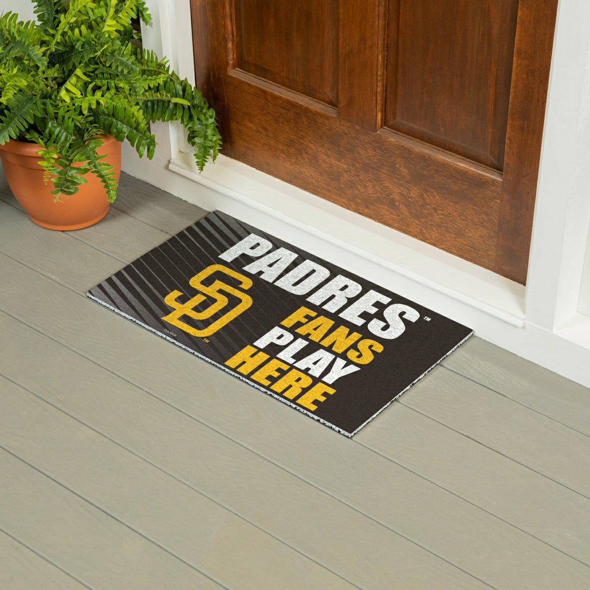 Team Sports America Classic - San Diego Padres Fan Mat, 28"x16"
