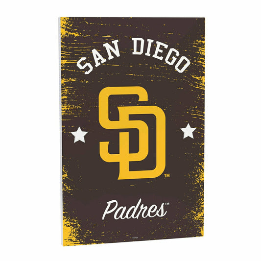 Team Sports America Essential - San Diego Padres Wood Wall Sign, 16x24