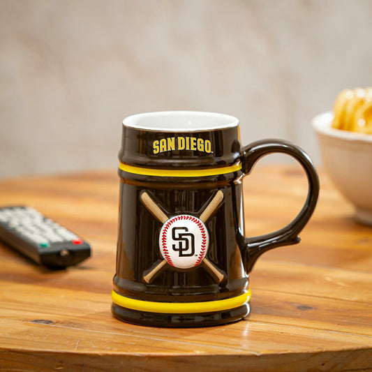 Team Sports America Recommended - San Diego Padres Ceramic Stein Cup, 24oz