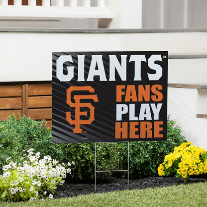 Team Sports America Value - San Francisco Giants Coroplast Yard Sign "Fans Play Here"