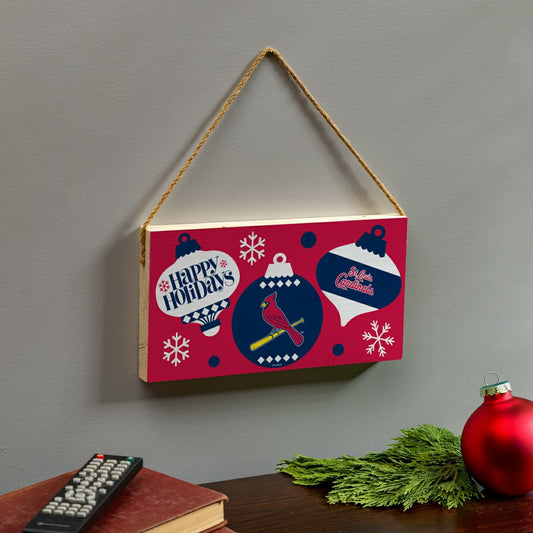 Team Sports America Everyday - St Louis Cardinals Holiday Wood Wall Sign, 6x11