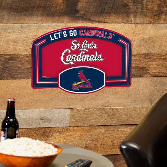 Team Sports America Trending - St Louis Cardinals USA Embossed Steel Wall Sign, 11" x 17"