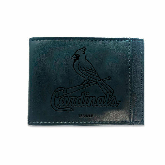 Team Sports America Recommended - St Louis Cardinals Front Pocket Wallet w/ RFID Blocking Black