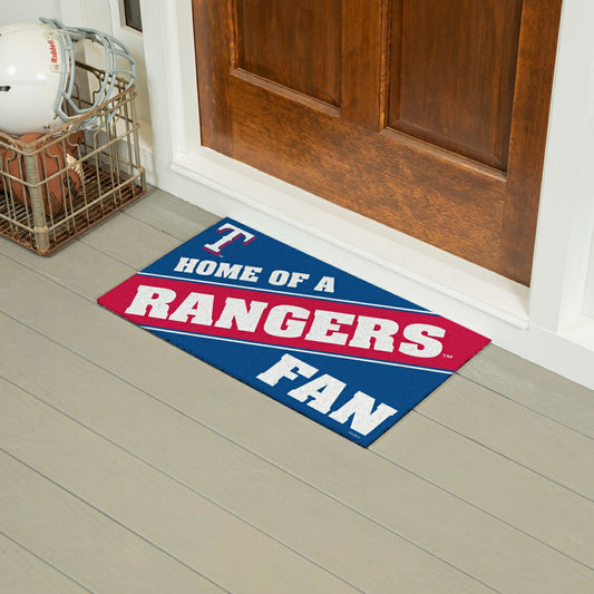 Team Sports America Value - Texas Rangers PVC Mat COLOR Home of a Fan