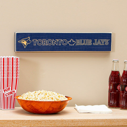 Team Sports America Signature - Toronto Blue Jays Engraved Wood Sign, 3.5" x 18"